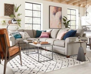 Living room sectional in room