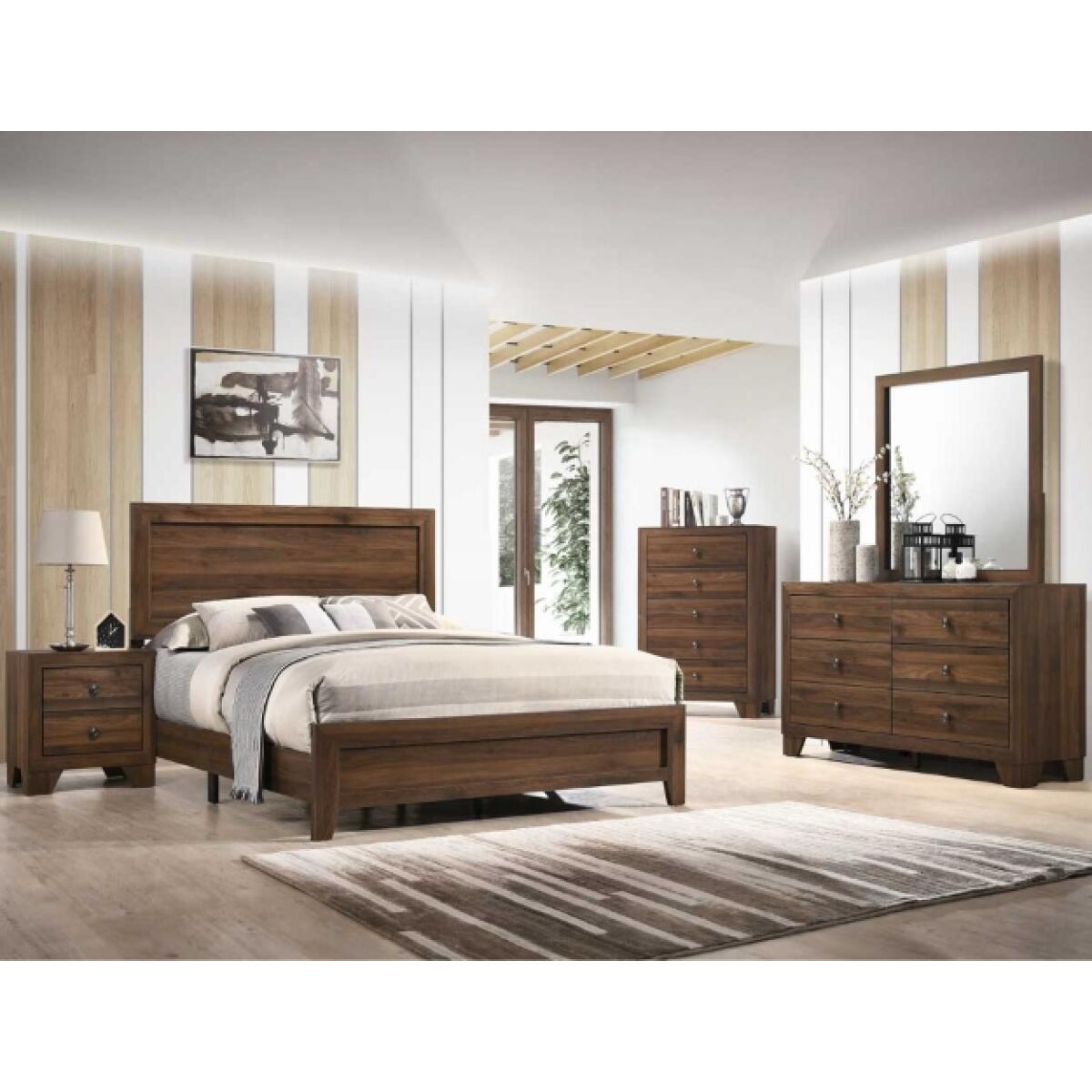 Millie Bed Brown Cherry Millie Bed Brown Cherry - Image 1