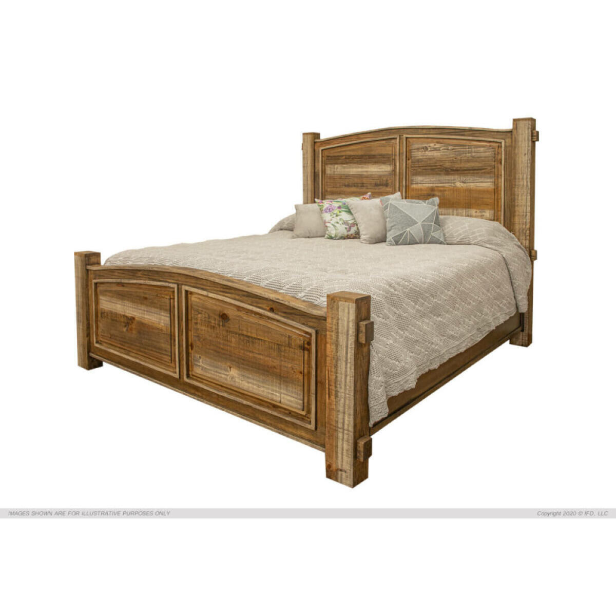 Montana/Marquez 5/0 Headboard, 5/0 Footboard and 5/0 Rails Stone Chairside Table - Image 1