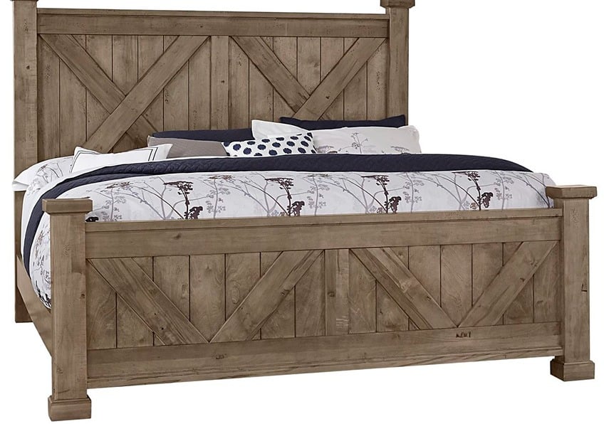 Artisan & Post Solid Wood Cool Rustic Queen X Bed