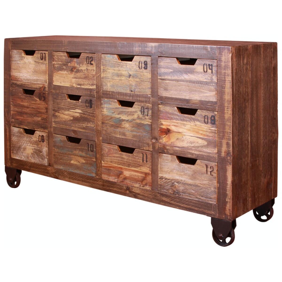 Urban Multicolor Console w/12 Numbered Drawers Urban Multicolor Console w/12 Numbered Drawers - Image 1