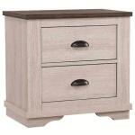 Coralee 2 Drawer Nightstand in White