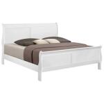 Louis Philip Twin Sleigh Bed in White