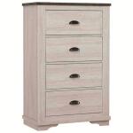 Coralee 5 Drawer Chest in White