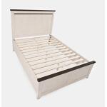 Madison County Queen Panel Bed Vintage White Finish - Image 2
