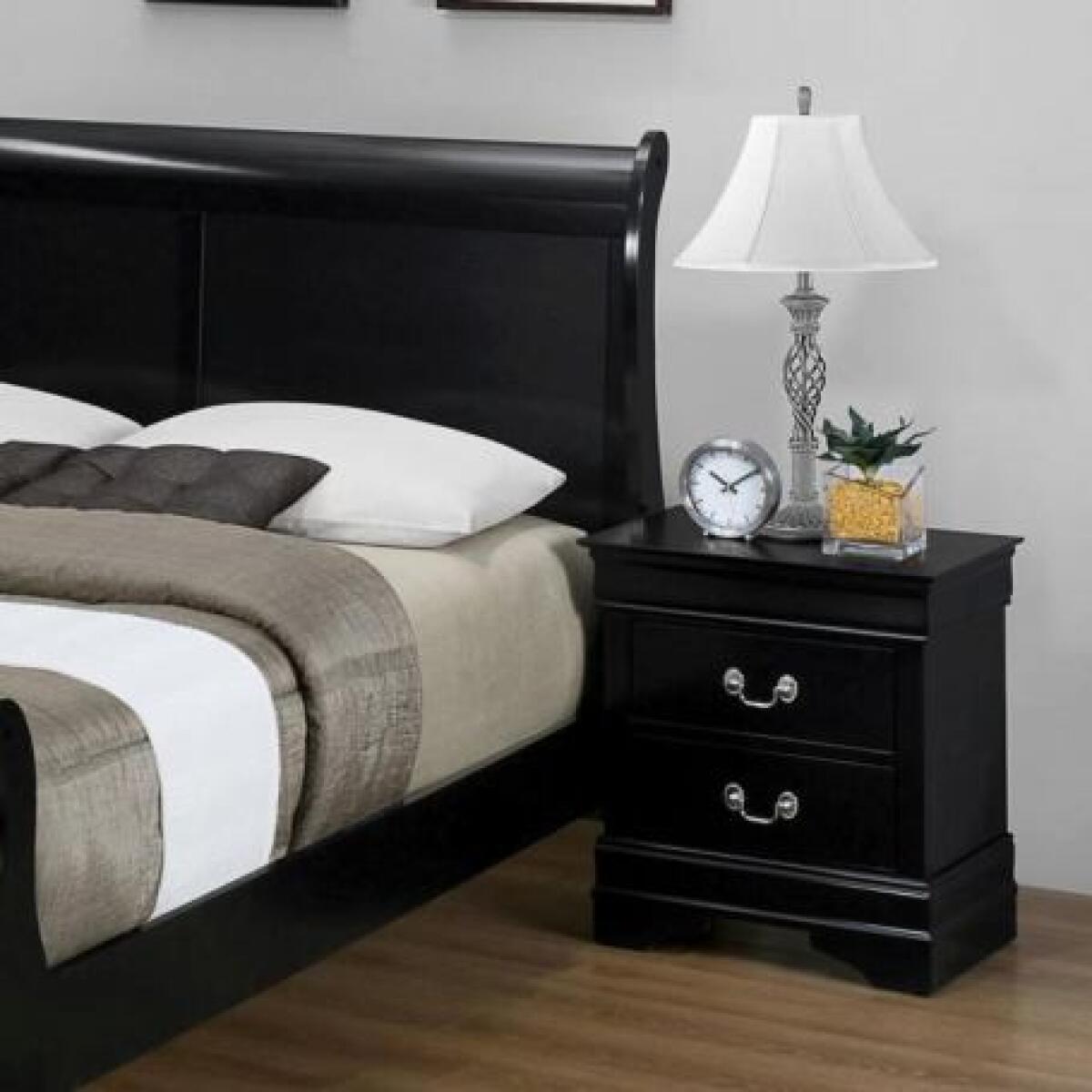 Louis Phillip Night Stand Black Louis Phillip Night Stand Black - Image 1