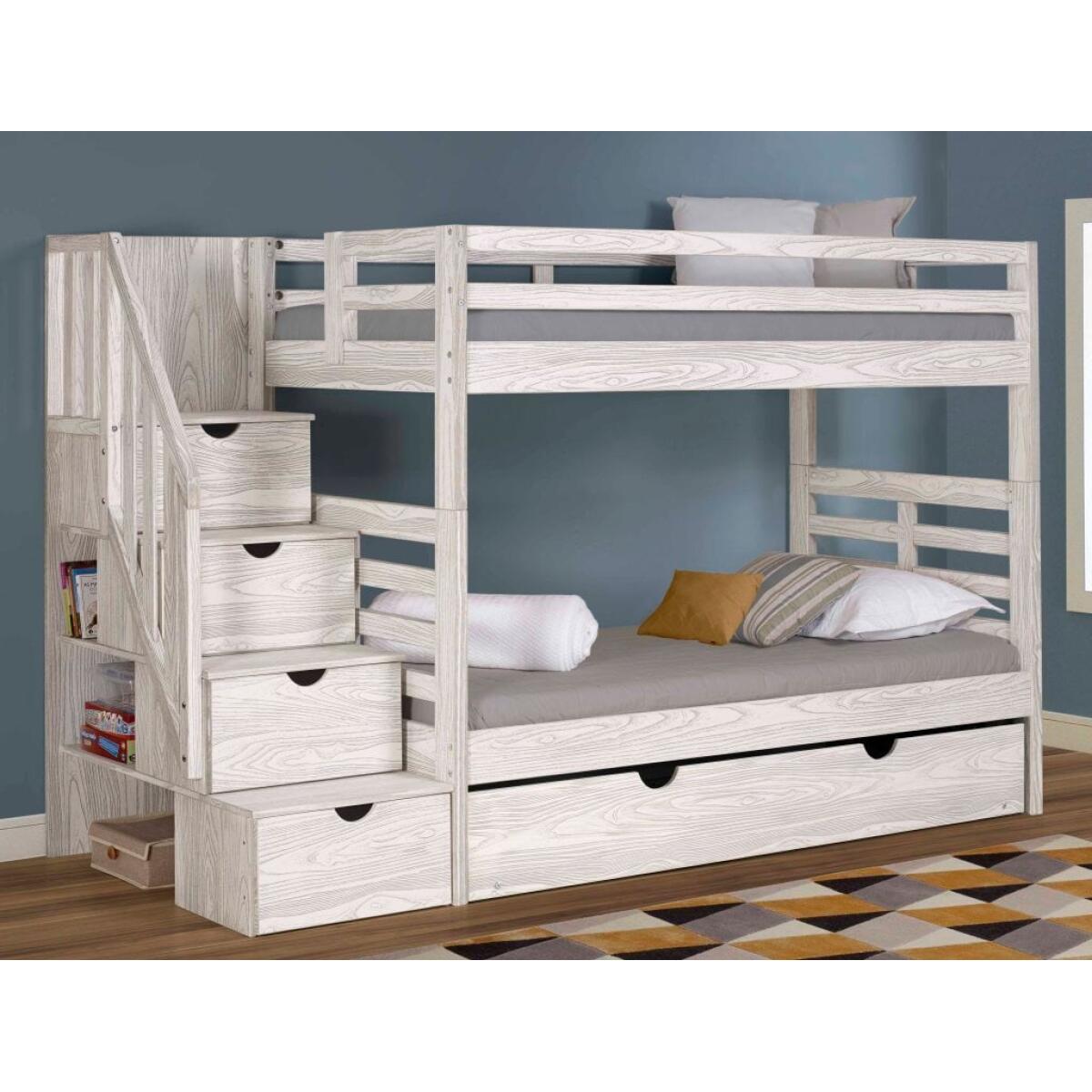 Manchester Bunk Bed with Staircase – Birch Manchester Bunk Bed with Staircase - Birch - Image 1
