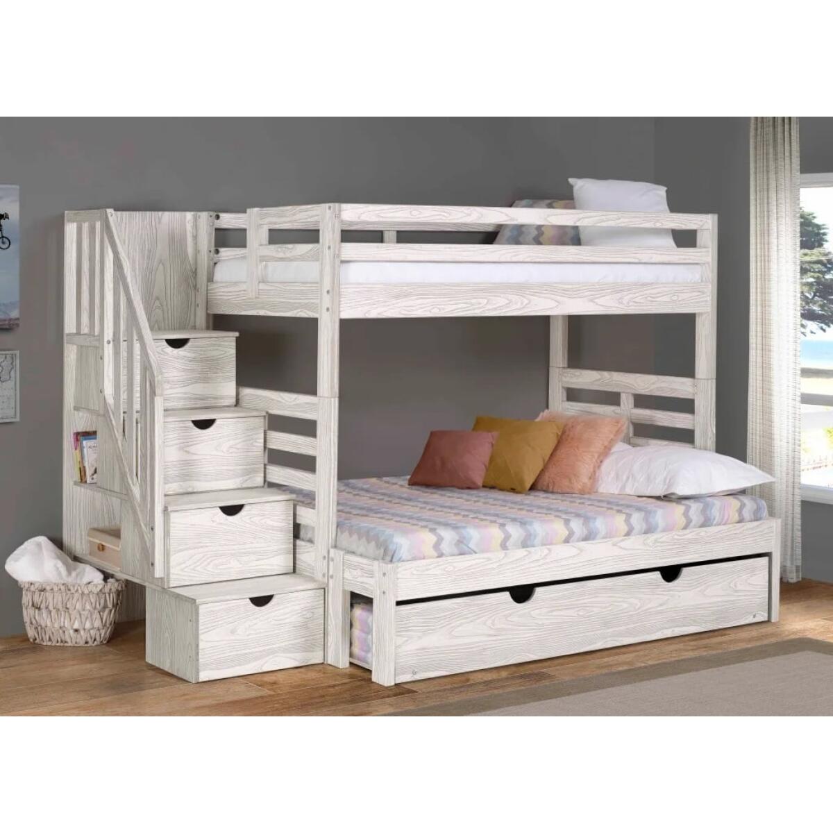 Manchester Bunk Bed with Staircase & Full Extension – Birch Manchester Bunk Bed with Staircase & Full Extension - Birch - Image 1