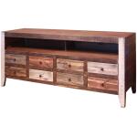 Antique Multi-color, 8 Drawer 60" TV-Stand