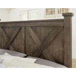 Cool Rustic X Bed with X Footboard- Mink - Image 3