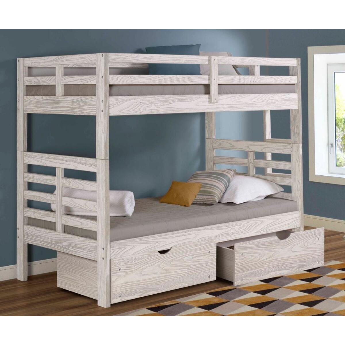 Manchester Twin Bunk Bed with Ladder – Birch Manchester Twin Bunk Bed with Ladder - Birch - Image 1