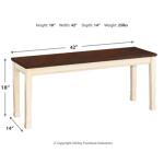 Whitesburg Dining Bench - Image 11