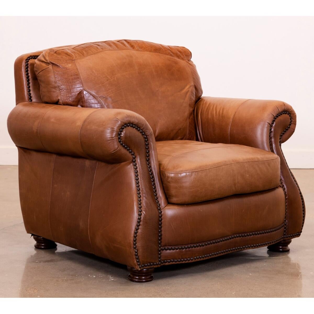 Brandy Gator All Leather Chair Brandy Gator All Leather Chair - Image 1