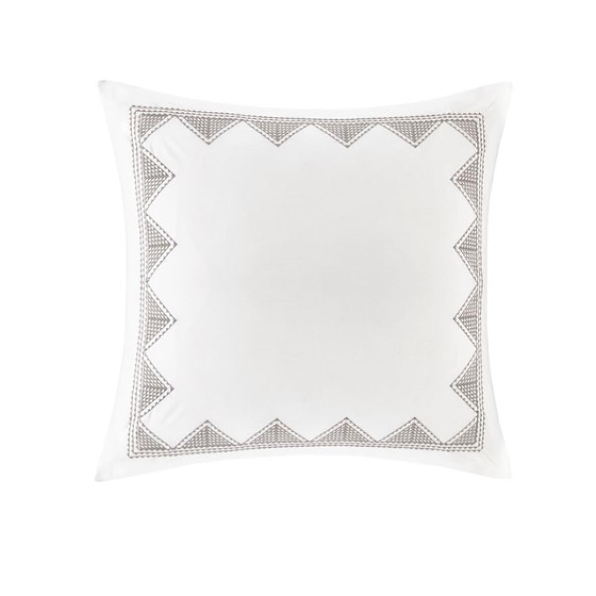 Isla Cotton Embroidered Euro Sham Isla Cotton Embroidered Euro Sham - Image 1