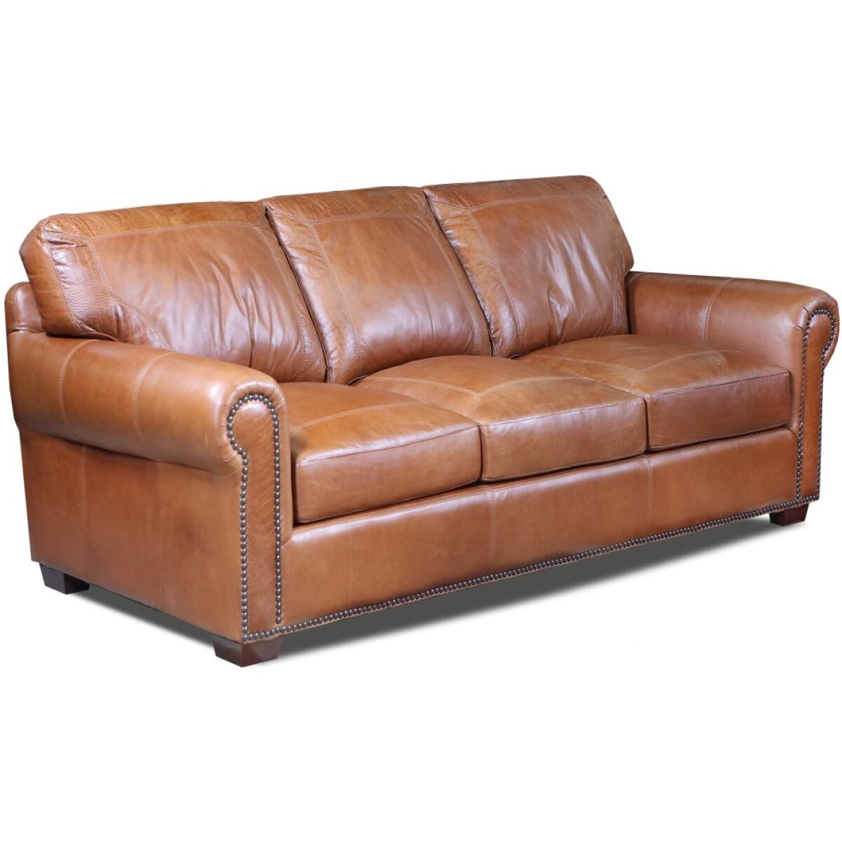 4955 Saddle Glove All Leather Sofa 4955 Saddle Glove All Leather Sofa - Image 1