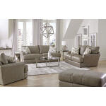 Prato Putty Leather Ottoman