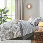 Serenity King Comforter Set with Cotton Bed Sheets- Taupe - Image 4