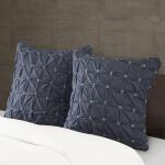 Jane Embroidered Euro Sham- Navy - Image 2
