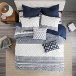 Camila Cotton Quilted Euro Sham- Navy - Image 4