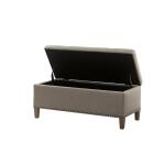 Shandra II Tufted Top Soft Close Storage Bench- Light Grey - Image 2