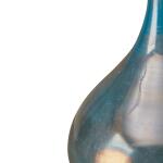 Aurora Blue and Bronze Decorative Glass Vases 3-piece Set- Blue Metal - Image 3