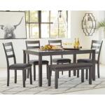 Bridson Dining Table and Chairs with Bench (Set of 6) - Image 2