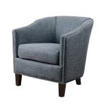 Fremont Barrel Arm Chair- Slate Blue