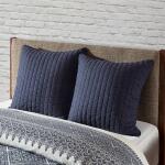 Camila Cotton Quilted Euro Sham- Navy - Image 3