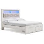 Altyra Queen Upholstered Bookcase Bed with Storage - Image 2