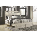 Cambeck King Panel Bed with 2 Storage Drawers