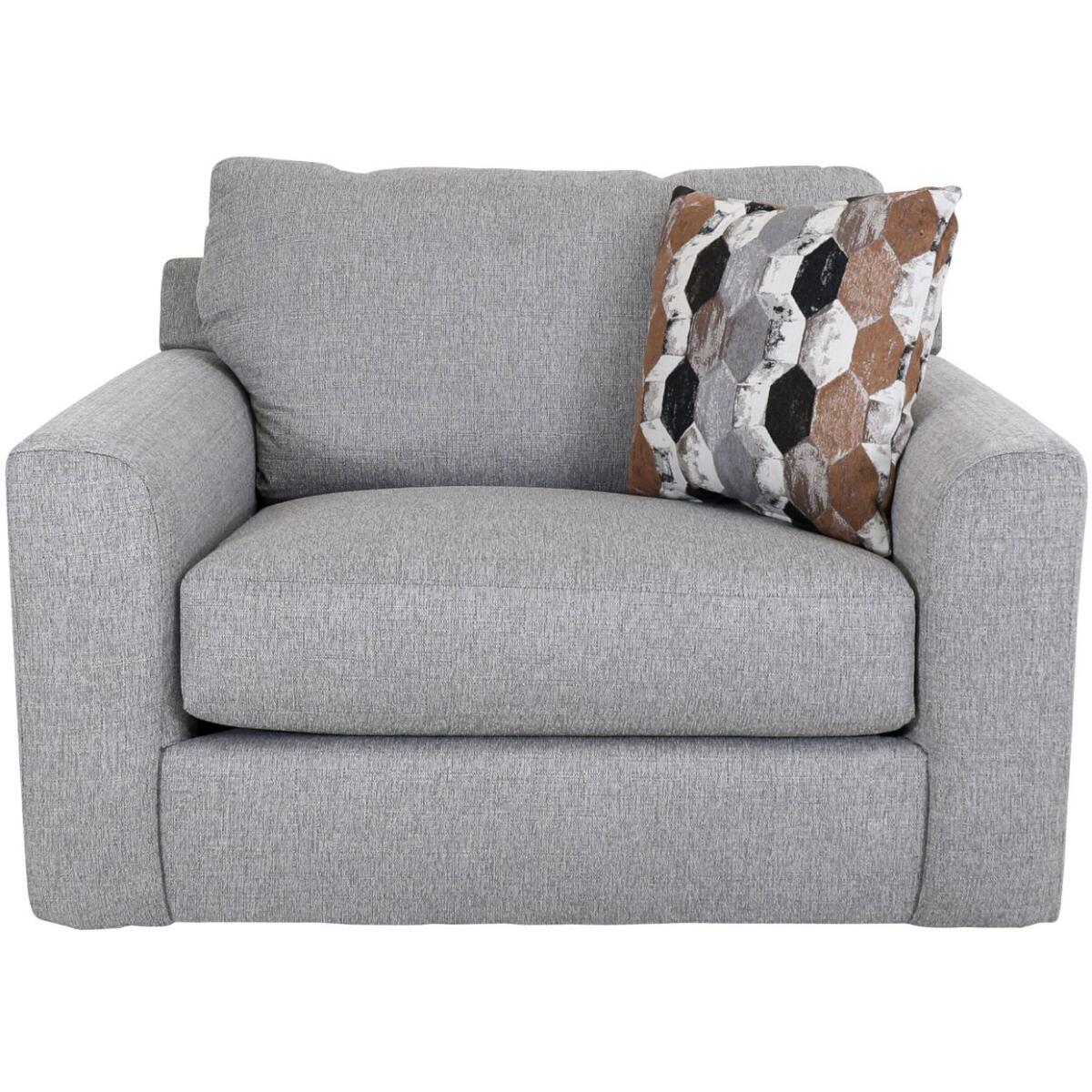 Hooten Nickel Chair and 1/2 Hooten Nickel Chair and 1/2 - Image 1