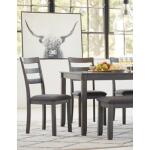 Bridson Dining Table and Chairs with Bench (Set of 6) - Image 6