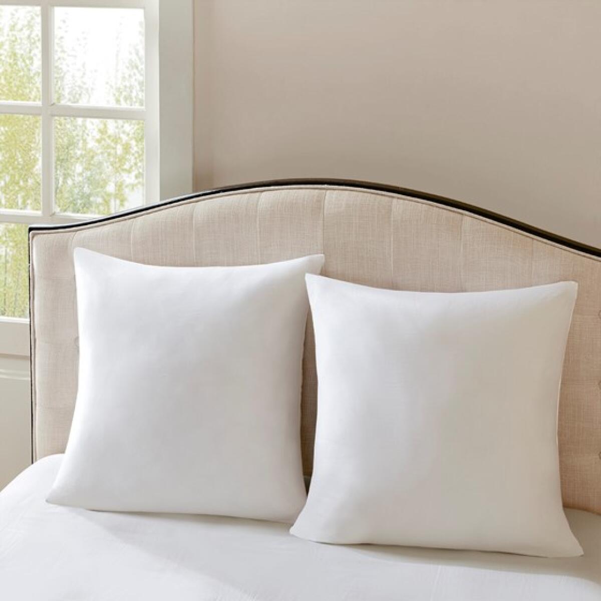 Cotton Sateen Euro Pillow- White Cotton Sateen Euro Pillow- White - Image 1