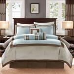 Genevieve King 7 Piece Comforter Set- Blue - Image 4