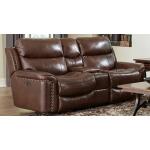 Ceretti Brown Power Reclining Console Loveseat