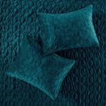 Harper Full/Queen 3 Piece Velvet Quilt Set- Teal - Image 4