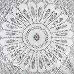 Sofia Cotton Embroidered Decorative Square Pillow- Grey - Image 2