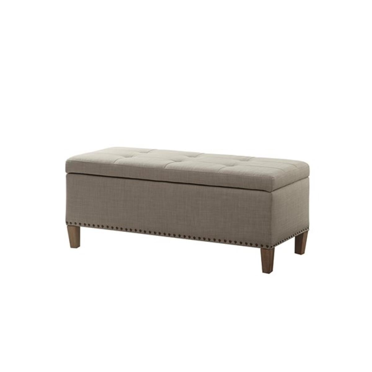 Shandra II Tufted Top Soft Close Storage Bench- Light Grey Shandra II Tufted Top Soft Close Storage Bench- Light Grey - Image 1