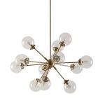 Paige 12-Light Chandelier with Oversized Globe Bulbs- Gold - Image 2