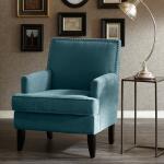 Colton Track Arm Club Chair- Blue - Image 4