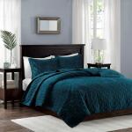 Harper Full/Queen 3 Piece Velvet Quilt Set- Teal - Image 2