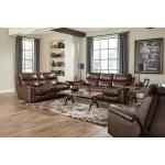Ceretti Brown Power Reclining Console Loveseat - Image 2