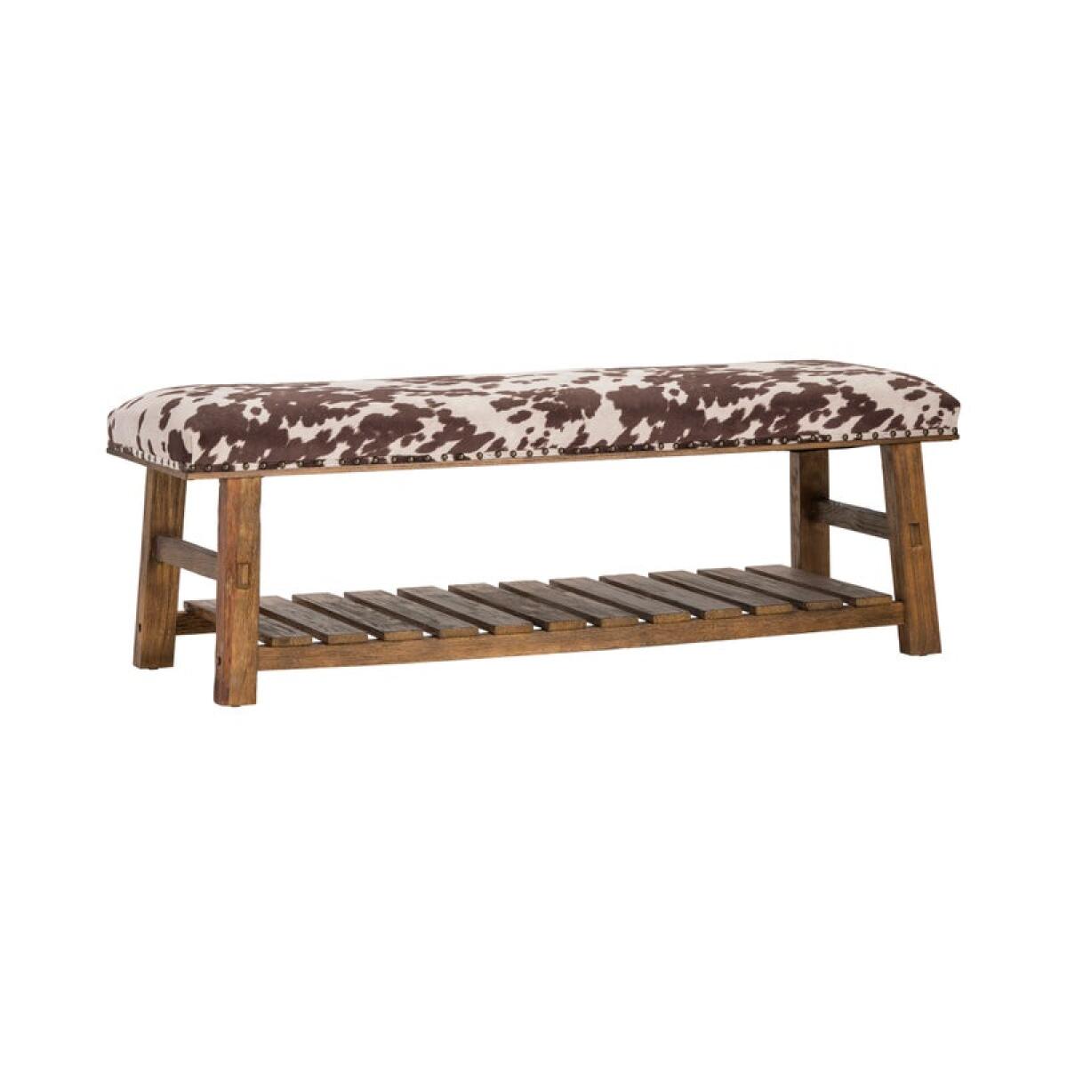 Mesquite Faux Cowhide Bench CVFZR3718 Mesquite Faux Cowhide Bench CVFZR3718 - Image 1