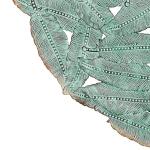 Rossi Textured Feather 3-piece Metal Disc Wall Decor Set- Blue - Image 5