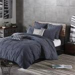 Jane Embroidered Euro Sham- Navy - Image 3