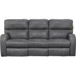 Angelo Gunmetal Reclining Sofa with Power Adjustable Headrest