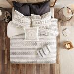 Sofia Cotton Embroidered Decorative Square Pillow- Grey - Image 3