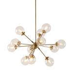 Paige 12-Light Chandelier with Oversized Globe Bulbs- Gold