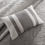 Attingham Full/Queen 7 Piece Quilt Set with Euro Shams and Throw Pillows- Black - Image 4