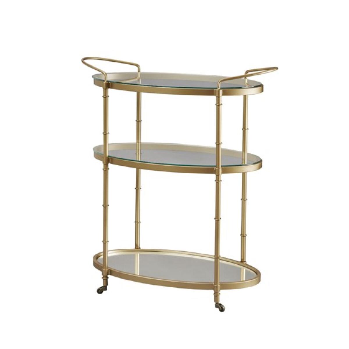Lauren Bar Cart- Antique Gold Lauren Bar Cart- Antique Gold - Image 1